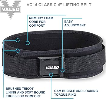 ウェイトトレーニングベルト　valeo Amazon | Valeo 4インチ パッド入り レザーリフティングベルト